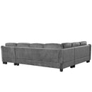 Contemporary U - Shaped Sectional Sofa With Movable Storage Ottoman by HouseOfZazla
