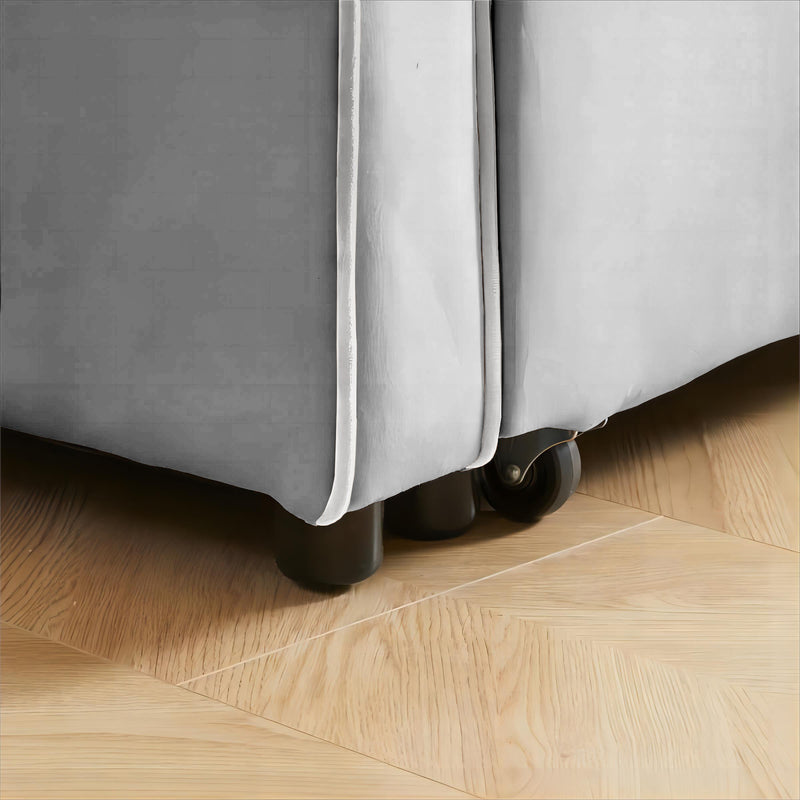 3-in-1 Sofa Bed, Convertible Sleeper Chair Sofa Bed Adjustable Pull Out Sleeper Chair Bed Multi-Pockets Folding Sofa Bed for Living Room Bedroom Small Space (Grey)