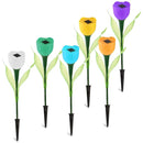 6 Pcs Solar Garden Tulip Flower Light Outdoor Solar Pathway light IP54 Water-resistant Landscape Lights for Lawn Patio Yard Garden Walkway Decoration by LJGDeals