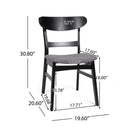 Modern Dining Chair With Upholstered Seat And Wood Frame