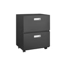 Office Furniture Copier Cabinet 2 Door Steel Copier Stand Mobile Pedestal File Printer Stand - Black by HouseOfZazla