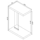 Sampson - C Shaped Side Table - Gray by HouseOfZazla