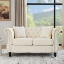 Chesterfield Sofa With Rolled Arms And Nailhead Trim by HouseOfZazla