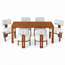 7-Piece Dining Table Set for 6, 70"