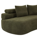 122" Curved Sectional Sofa (Olive Green)
