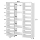 59"H Shoe Rack, Freestanding Shoe Organizer with 23 Storage Shelves