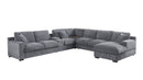 Celine - Fabric Corner Sectional Sofa With Right-Facing Chaise, Cupholders, And Charging Ports by HouseOfZazla