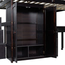Loft Bed With Stairs, Bookshelf, Drawers, Desk & Wardrobe, Space Saving Multifunctional Furniture by HouseOfZazla