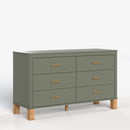 6-Drawer Double Dresser in Olive by HouseOfZazla