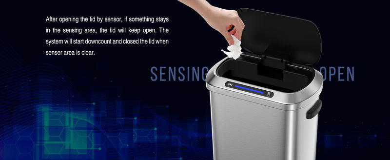 50L Smart automatic Trash Cans - Full Intelligent Sensor