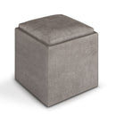 Rockwood - Upholstered Cube Storage Ottoman With Tray by Unique Piece Furniture