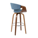 Curvini Mid - Century Modern Fixed Height Barstool With Swivel (Set of 2) by HouseOfZazla