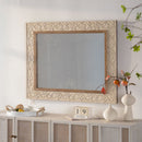 Vintage Carved Pattern Rectangular Wall Mirror