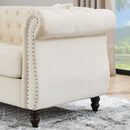 3-seater + 3-seater Combination sofa.Beige Velvet(W834S00063)
