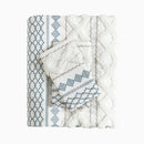 Full/Queen Cotton Printed Duvet Cover Set with Chenille