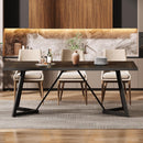 Rectangular Dining Table For 6 - 8 People - Black by HouseOfZazla