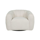 Serenizia - Upholstered Swivel Chair With Channel Tufted