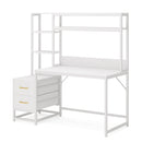 Computer Desk With Hutch, 2 Drawers & Open Shelves