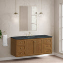 James Martin Laurent 60" Dual Mount Single Bathroom Vanity, Honey Oak
