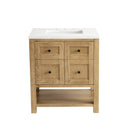 James Martin Breckenridge 30" Single Bathroom Vanity, Light Natural Oak
