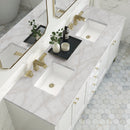 James Martin Chicago 72" Double Bathroom Vanity, Glossy White