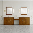 James Martin Bellshire 120" Double Bathroom Vanity, Honey Oak