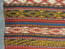 6' X 10' Antique 1930 Turkish Jajim Kilim Handmade Flat Weave Wool Rug Veg Dye