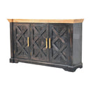 Solid Wood Regal Rustic Sideboard - 6 Compartments