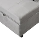Folding Ottoman Sofa Bed - Gray Fabric by HouseOfZazla