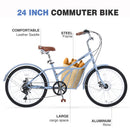 6 Speed Steel Frame 24 Inch Commuter Bike