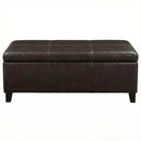 Rectangle Storage Ottoman Bench For Living Room - Brown by HouseOfZazla