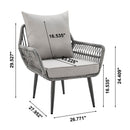 Cannes - 3 Piece Outdoor Patio Conversation Set by HouseOfZazla