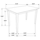 Stan - 5 Piece Dining Set With Rectangular Table And Slat Back Chairs - Cappuccino by HouseOfZazla