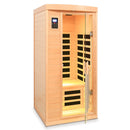 Low Emf Front Door With Heating Panel 1 People Hemlock Far Infrared Indoor Sauna Room - Natural by HouseOfZazla