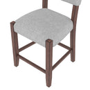 Set of 4 Mid-Century Modern Linen Upholstered Bar Stools