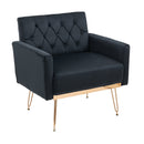 Accent Chair, leisure single sofa with Rose Golden feet