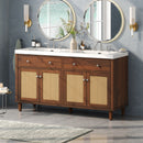 Bathroom Vanity With Double Sink, Large Storage Space by HouseOfZazla