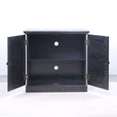 Sideboard Cabinet With Mirrored Doors, Adjustable Shelf, Metal Handles by HouseOfZazla