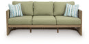 Serena Shores - Sofa With Cushion - Beige / Green by Unique Piece Furniture