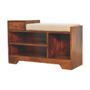 Retreat - Shoe Bench, 1 Drawer - Chestnut by HouseOfZazla
