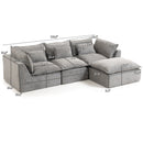 102.3" Width Cloud Couch Oversized Modular Sectional Sofa