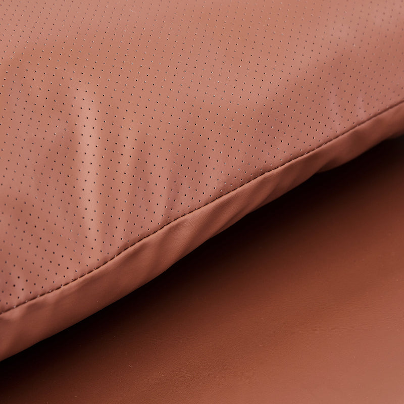 2-piece set of sofa chairs. PU leather armchair Modern metal frame upholstered armchair Super thick upholstered backrest and cushion Living room sofa chair (brown PU leather+metal frame+foam) SF-008