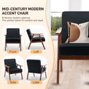 Mid Century Modern Accent Chair With Solid Wood Frame And Extra Thick Backrest by HouseOfZazla