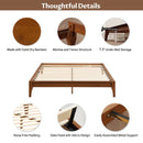 Solid Dry Bamboo Platform Bed Frame, With Slat Support by Unique Piece Furniture