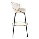Jie - Fixed Height Contemporary Barstool With Swivel Round Footrest (Set of 2) by HouseOfZazla