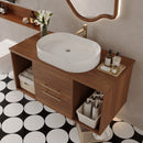 Wall-Mounted Bathroom Vanity with Ceramic Sink by HouseOfZazla