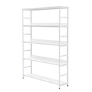 5-Tier Home Office Bookcase Open Bookshelf Storage Large 5 Shelf Bookshelf Furniture with Metal Frame, White