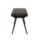 Tufted Cushion Side Bench With Tapered Legs