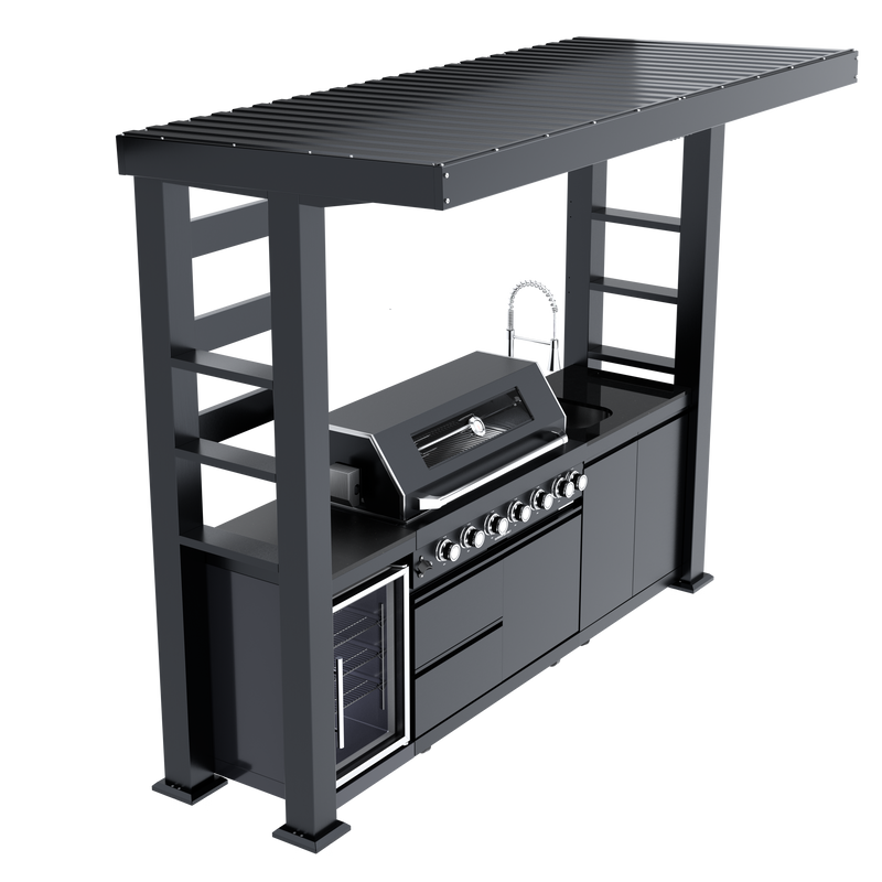 108-Inch 6-Burner Deluxe Outdoor Kitchen Grill, photo 6 of 10
