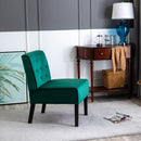Reese - Living Room Armless Button Tufted Pattern Accent Chair (Set of 2) by HouseOfZazla